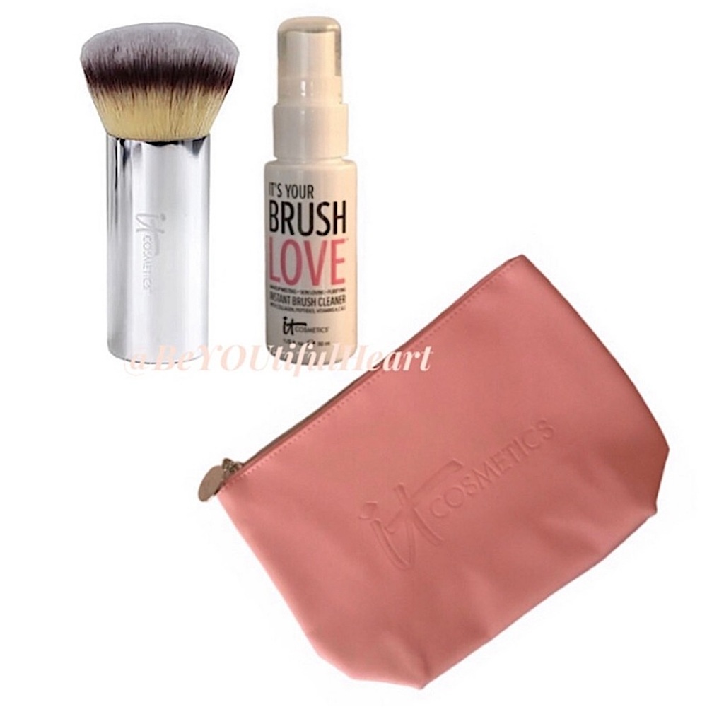 it Cosmetics Complexion Perfection Set - Buki Brush with Brush Cleaner and Bag